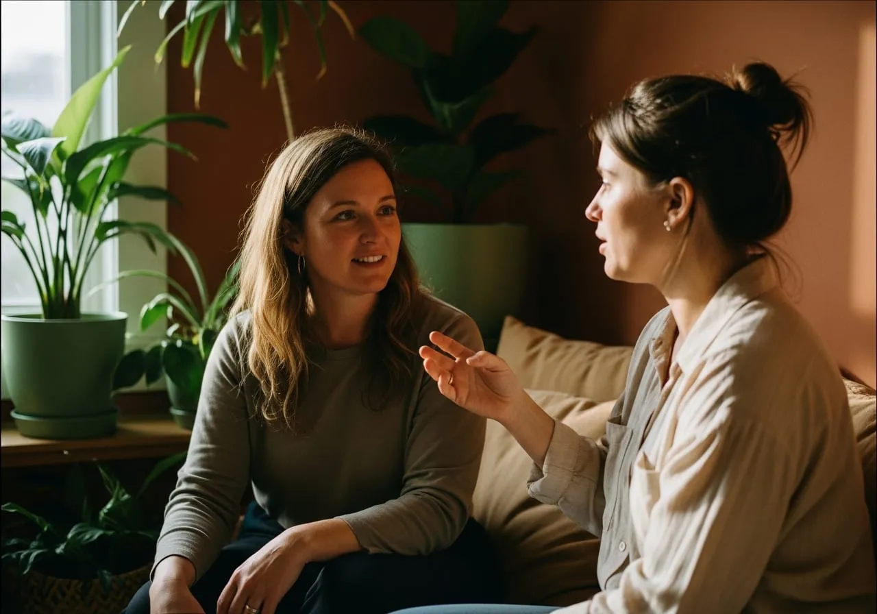 Un échange bienveillant et à l’écoute, dans un cadre chaleureux